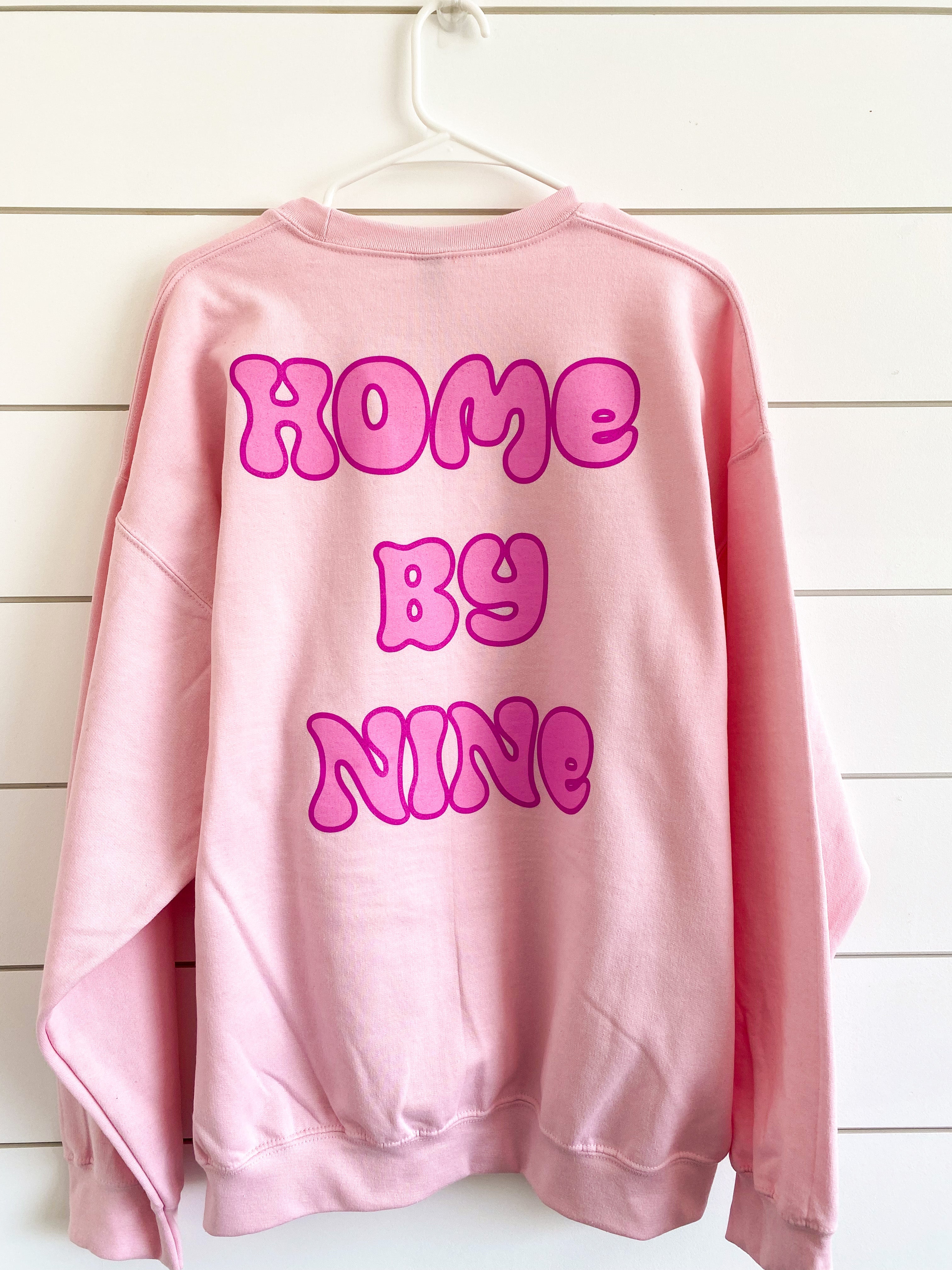 home by nine crewneck (pink)